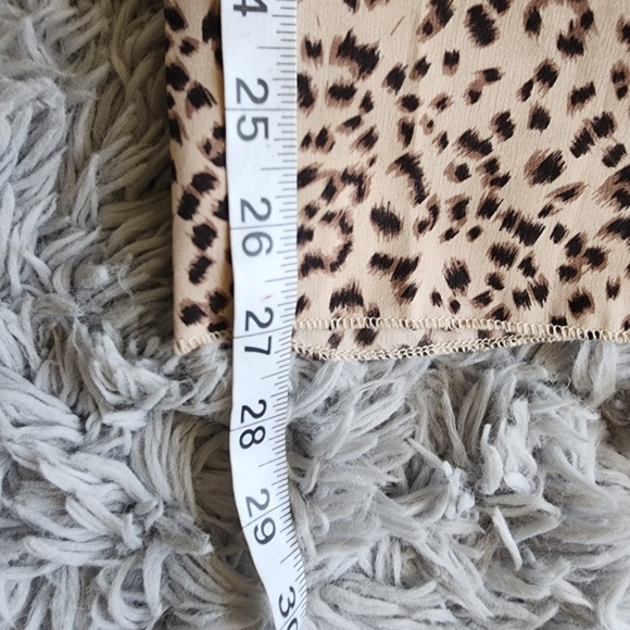 Leopard Print Wide-Leg Pants Woman's Size S Sheer Animal Print Party Box A - Picture 7 of 10